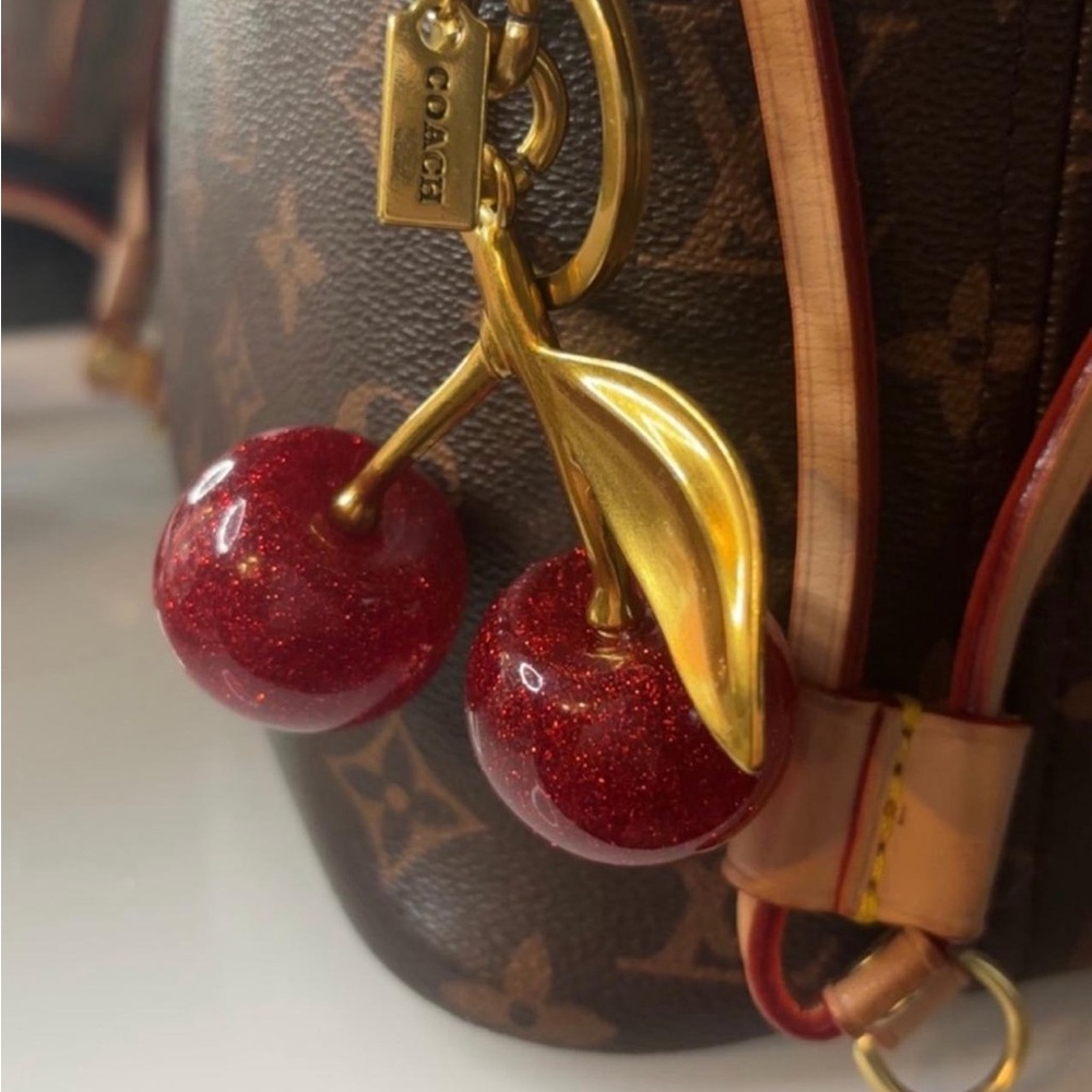 Coach cherry charm 100% authentic gently used coach cherry charm - Picture 2 of 4